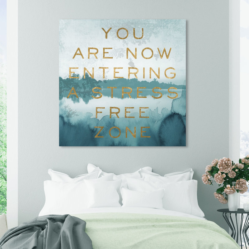Zone sans stress, impression sur toile tendue, H 24 po x l 24 po, Toile tendue