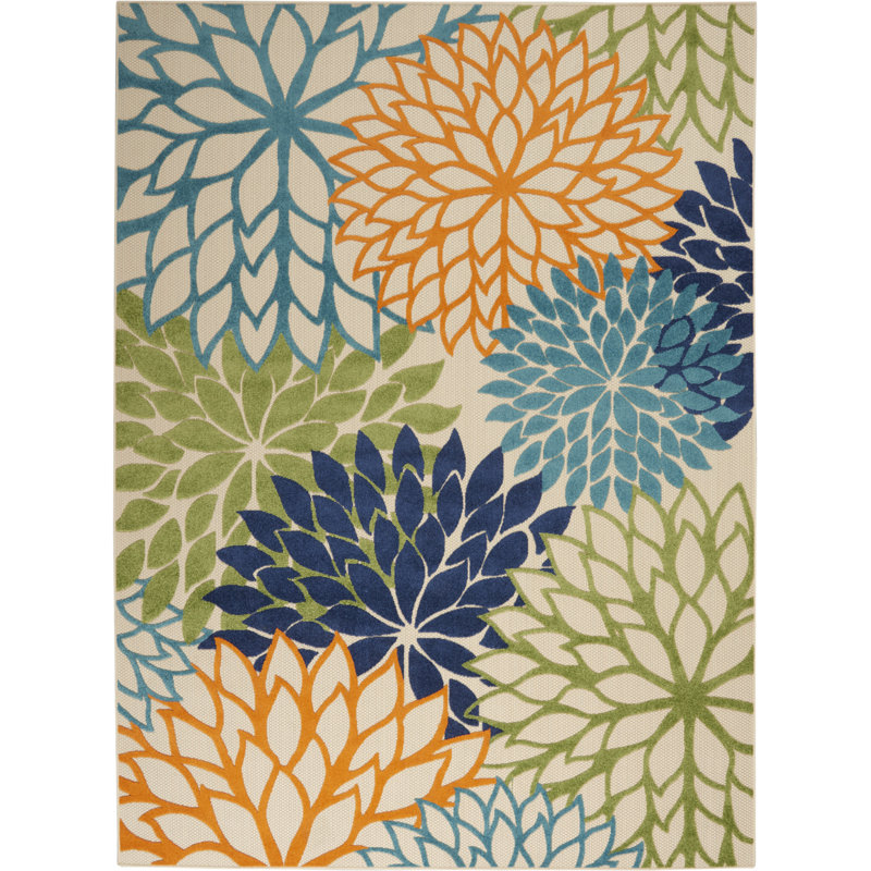 Abela Floral Indoor Rug, Rectangle 7' x 10'