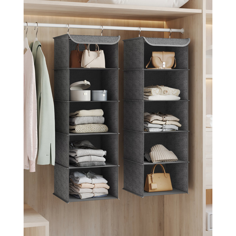 Fabric Hanging Organiser, Grey
