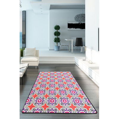 Premium Hall Carpet, 2.6 x 9.8 ft, 100% Polyester, 0.2 in Pile Height | Antibacterial, Non-Slip Underside, Machine Washable | Durable & Easy Care, Ideal for Entryways & Living Rooms, Elegant Design