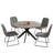 Joevan Modern Round Kitchen Dining Table Set with Dining Chairs-2047594407