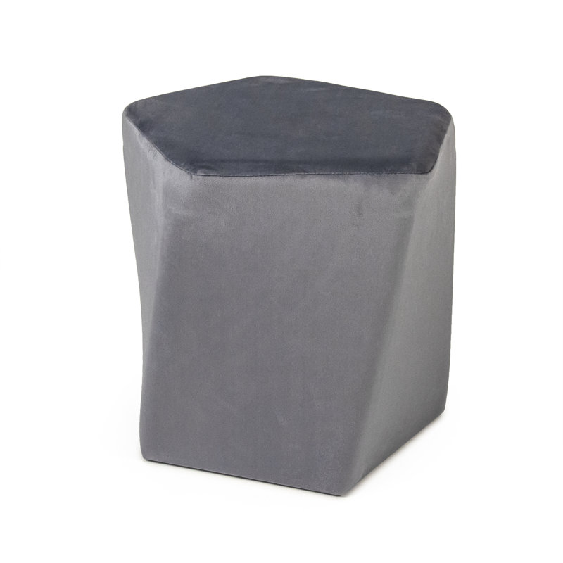 Upholstered Accent Stool, Blue