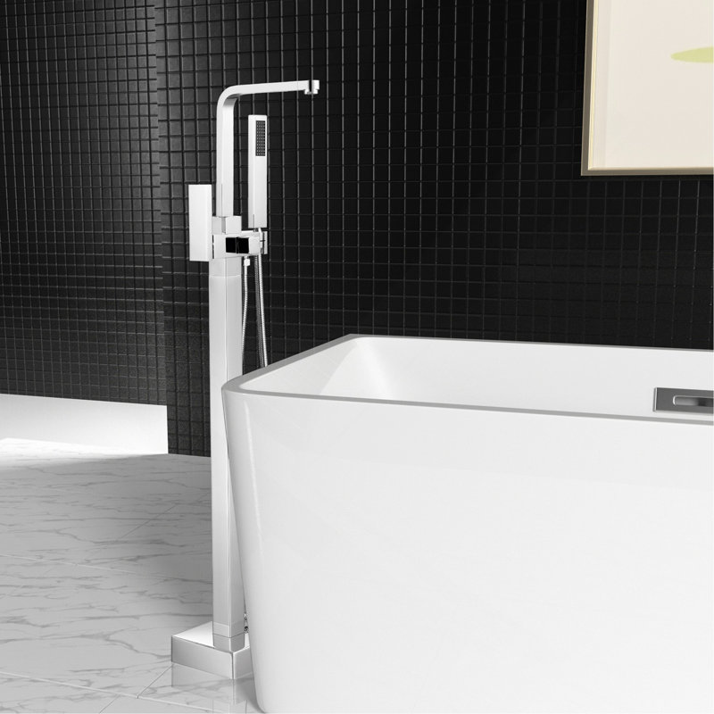 Robinet de baignoire autoportant avec douche à main