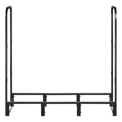 4 Ft Firewood Rack With Waterproof Cover, 1/4 Cord Storage, Heavy - Duty Steel, For Garden And Porch Holder Outdoor, 600D Stable Design