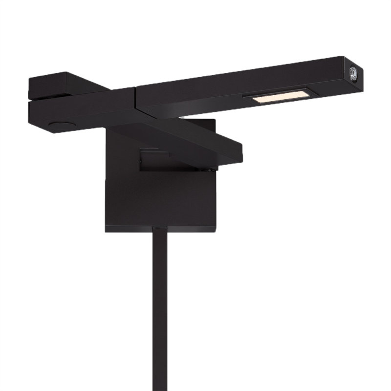 Bras pivotant à 1 lumière DEL Sagie, Noir
