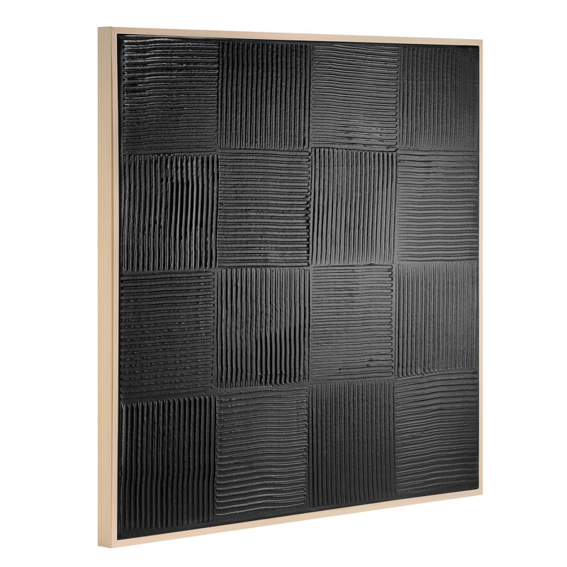 Reproduction d'art texturé encadré Wrought Studio ™ Shadows Over the Plains - 35 po x 35 po