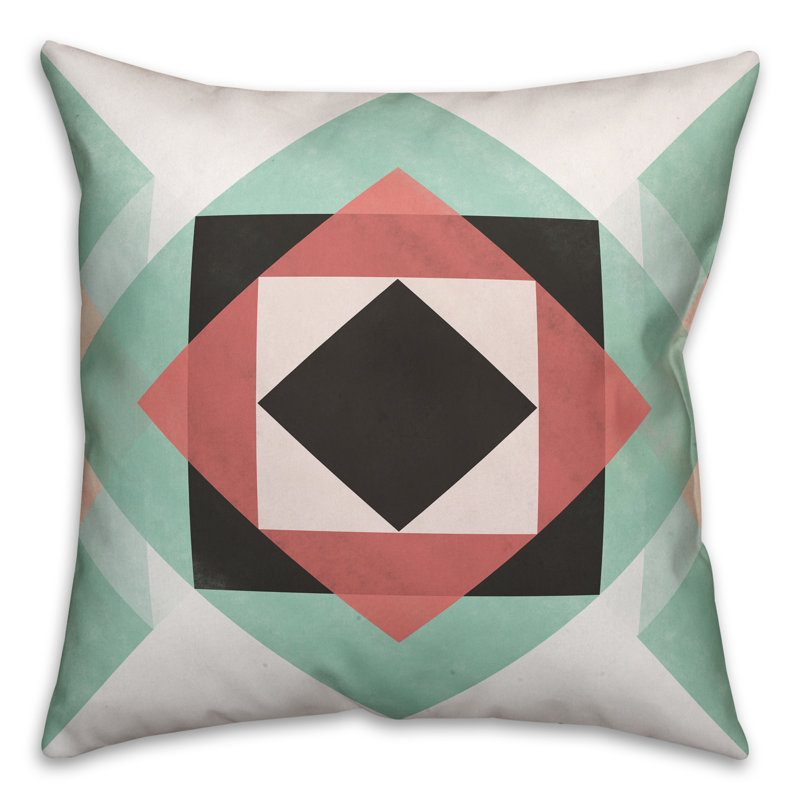Geometric Reversible Throw Pillow, 20" x 20"