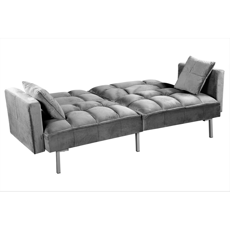 Mackayla 75.6'' Upholstered Convertible Sofa, Gray