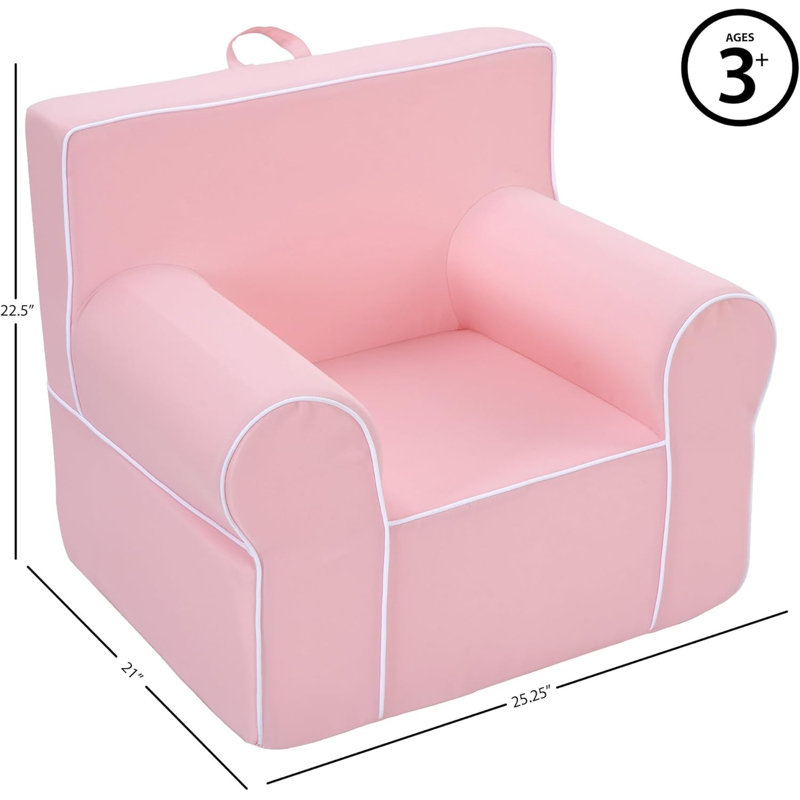Chaise avec accoudoirs en mousse Everywhere, Polyester rose