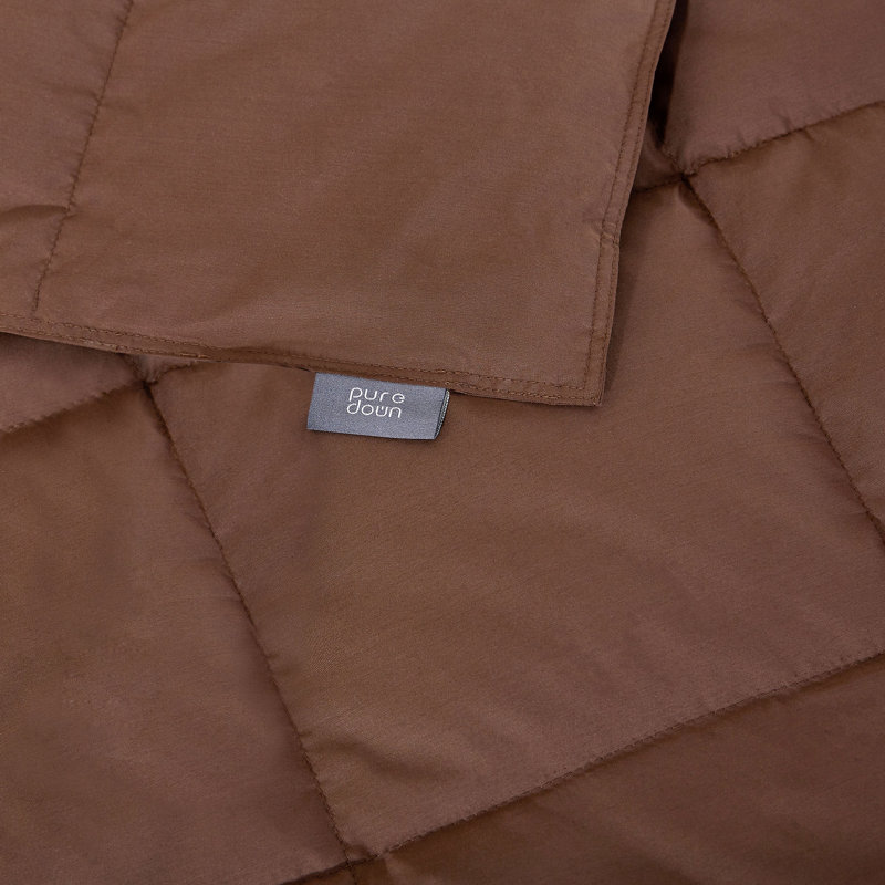 Quilted Throw Blanket, Chocolate