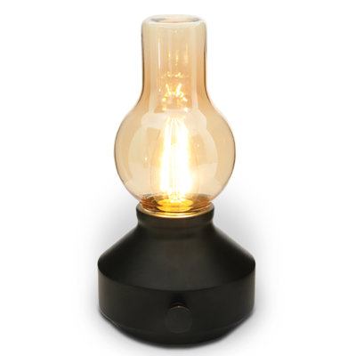 Romica Vintage Oil Lamp Style Creative Glass USB Table Lamp