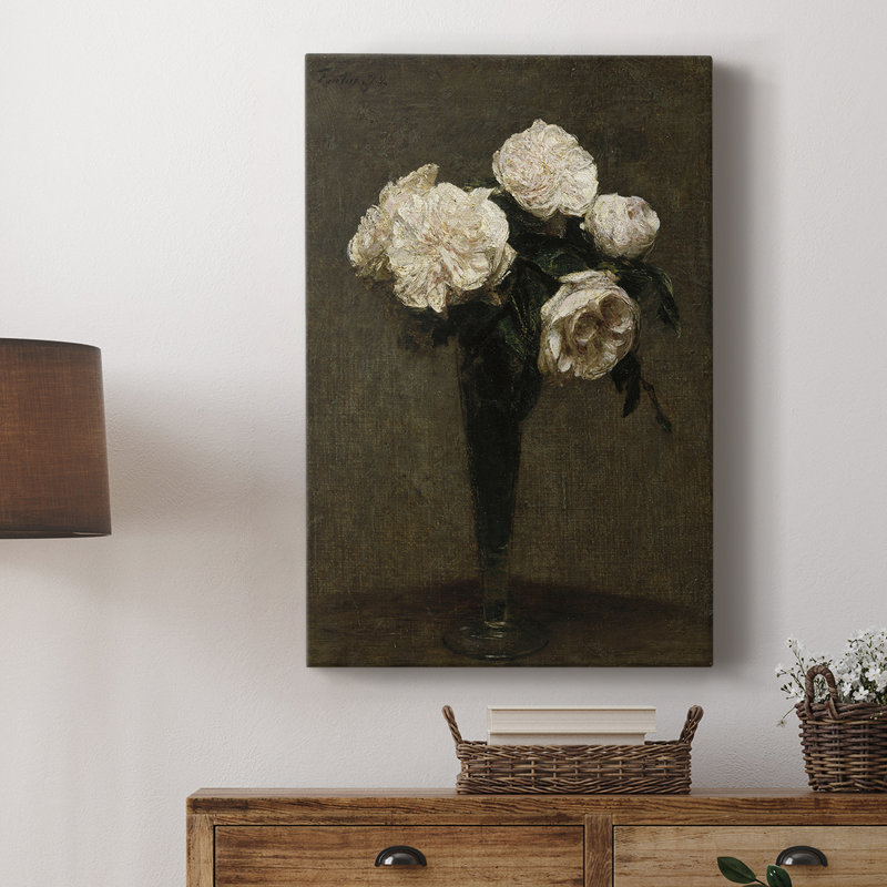Imprimé floral rétro CLIX - galerie Cavas, H 48 po x l 32 po