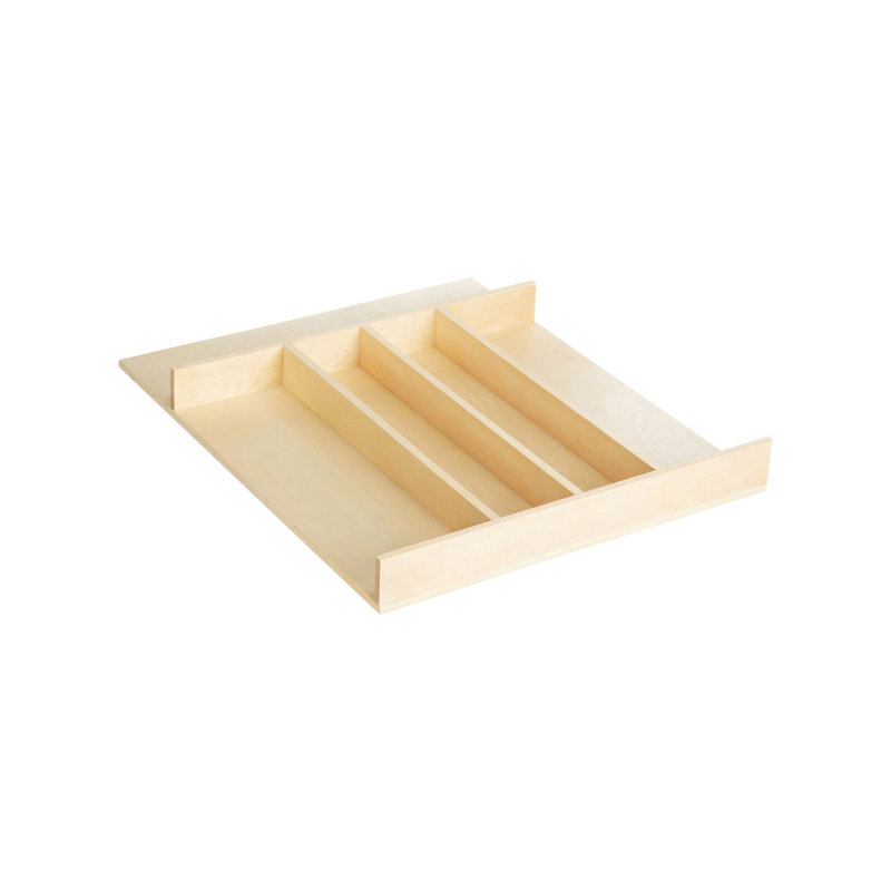 Maple Wood Adjustable Kitchen Drawer Organizer Insert