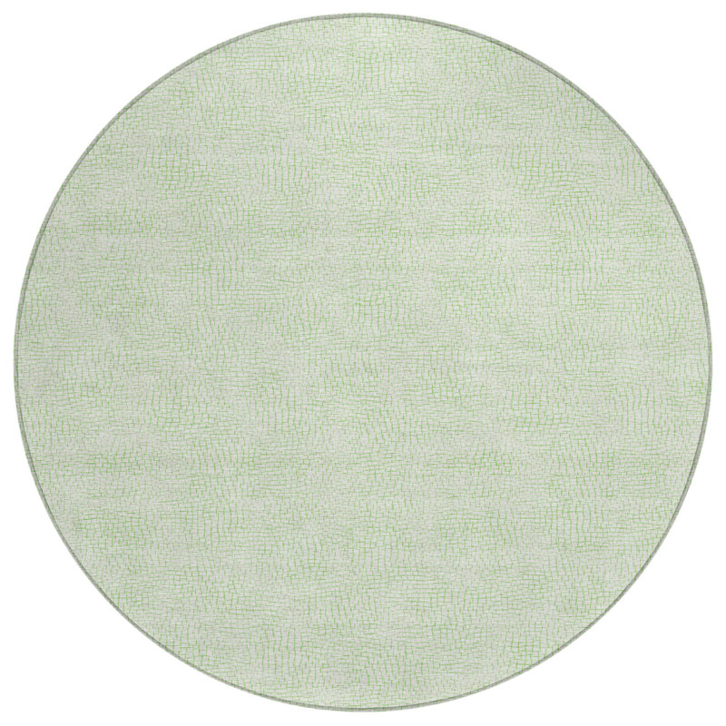 Tapis rond 8 po Mint Green