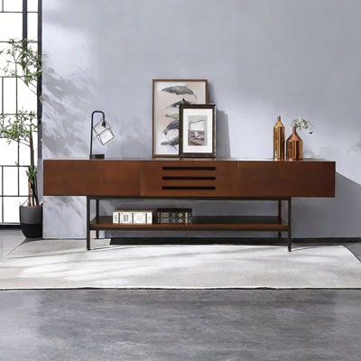 Light luxury simple solid wood TV cabinet