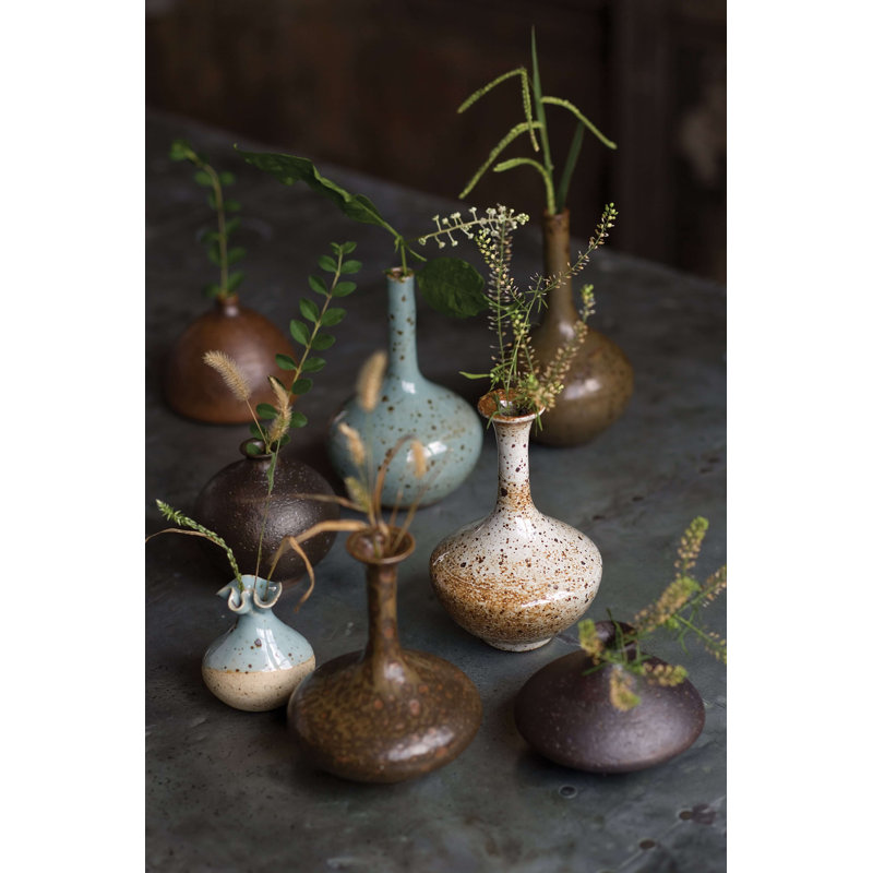 8 Piece Porcelain Bud Vases