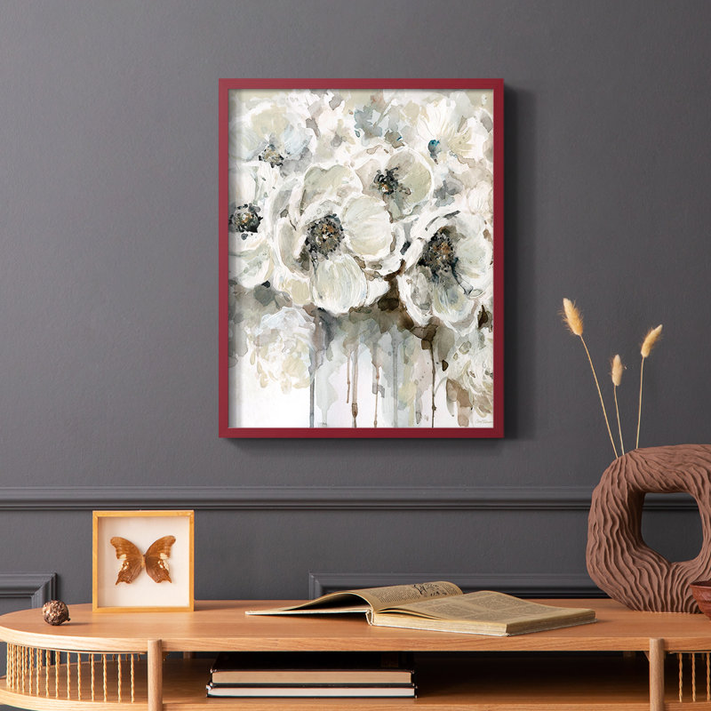 «Soft Fragrance I», reproduction encadrée - bois massif, H 10 po x l 8 po, Rouge