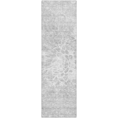 Premium Machine Washable Arnette Silver Rug