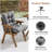 Outdoor Chair Cushion Tufted Seat & Back Cushion With Ties 40X21x4 Inch Waterproof UV Fade Resistant Replacement Cushion For Patio Garden Furniture,Grey-265555705