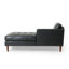 Chaise longue touffetée en similicuir à accoudoirs carrés droits-1170153827