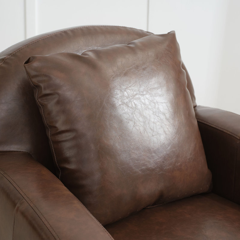 Fauteuil pivotant rembourré Oaklynd, Brun