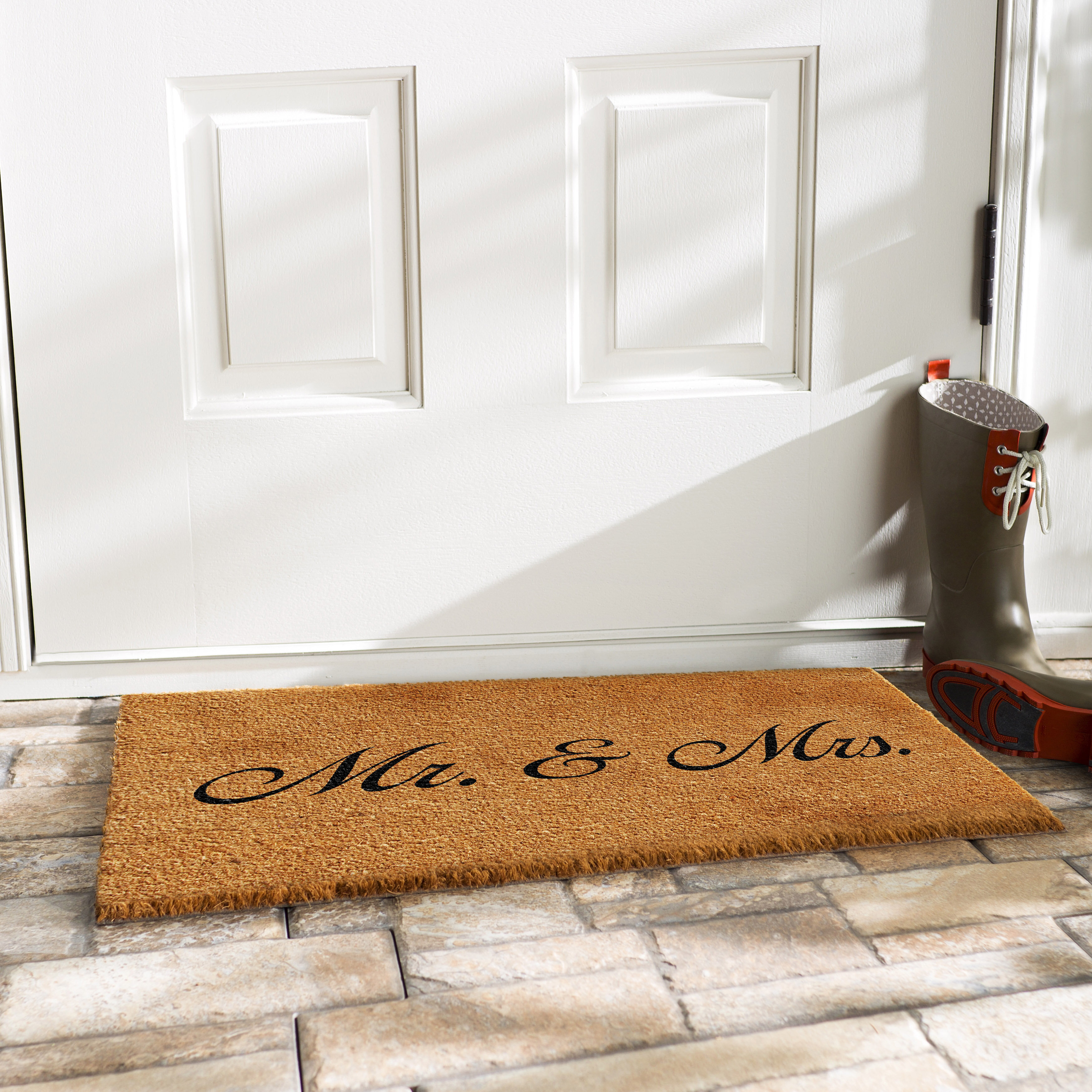Shoe Mat Beware of Mr. Sanders Doormat Front Door Decor Welcome Rugs Front  Door Outdoor ( Size : 50X80CM )