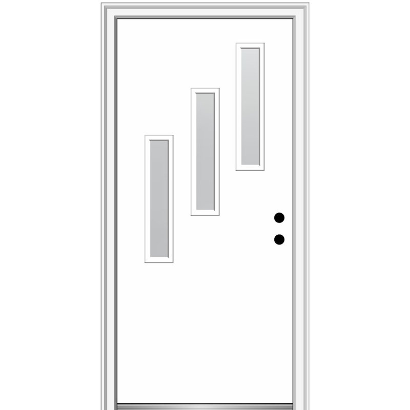 Porte d'entrée prémontée Spotlight, S'ouvre à gauche vers l'intérieur, H 81,75 po x l 37,5 po x P 6,56 po
