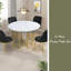 Ensemble de table de salle à manger extensible 5 pièces pour petits espaces - plateau rond en faux marbre, 4 chaises rembourrées, conception pliable compacte-1681573569-1681573571