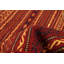 Tapis rouge foncé / jaune en laine fabriqué à la main Kilim