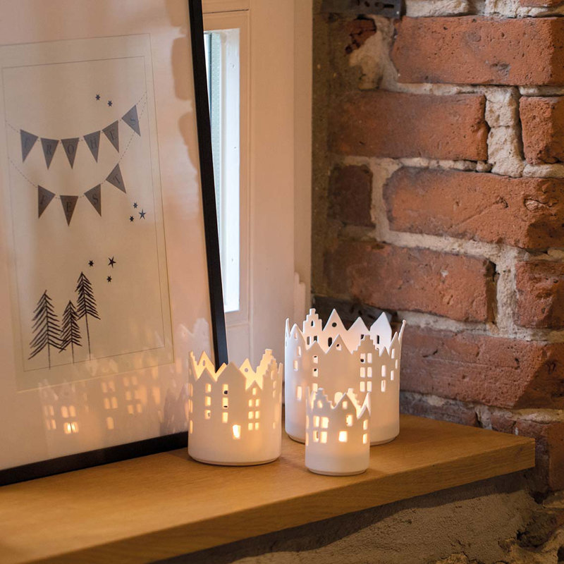 City Light Cityscape Candle Holders - Set of 3