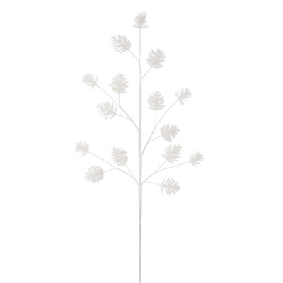 Vickerman 24" Artificial Mocha Pinecone Glitter Spray 6/Bag.