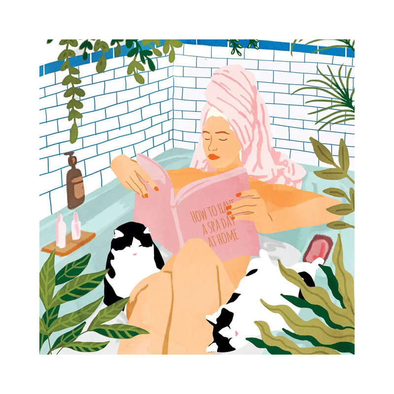 How To Have A Spa Day At Home - Print on Canvas, Wrapped Canvas, 30.48 cm H x 30.48 cm W