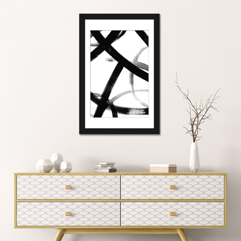 « monochrome ondulation ii », impression sur toile, H 24 po x l 16 po x P 1 po, Papier beaux-arts encadré noir, Blanc