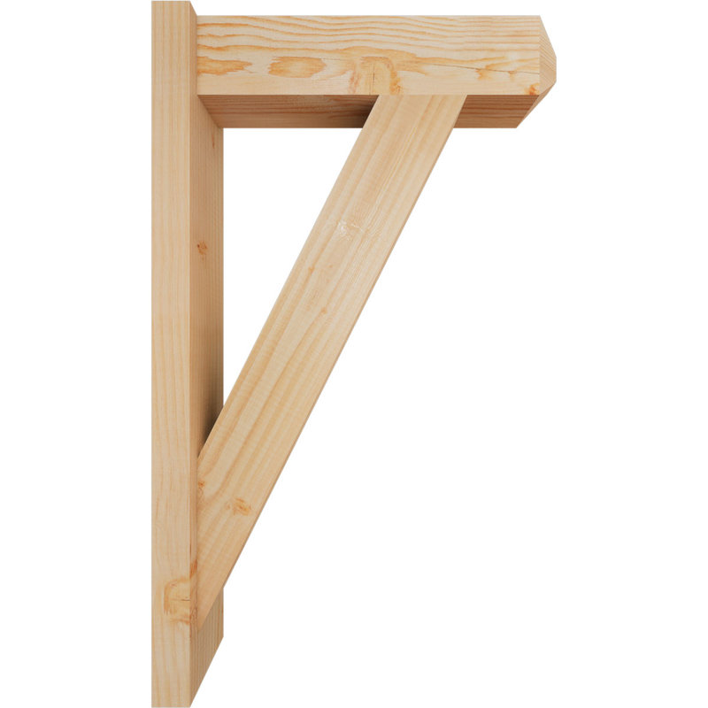Artisan traditionnel en bois rustique, Sapin Douglas de 5 1/2 po (lisse), P 18 po x H 30 po