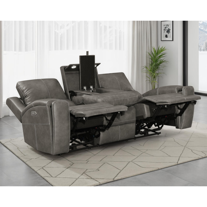 Triple canapé inclinable électrique gris anthracite Hein, Gris anthracite