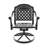 5 Aluminum Dining For Backyard - 4 Swivel Chairs & 39.37" Round Table In Black All-Weather Cast Combination-133275419