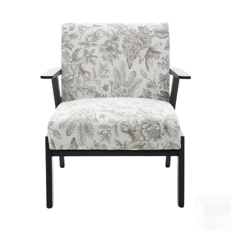 Fauteuil de salon Mid-Century moderne avec coussin de siège confortable pour le salon et le bureau