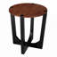Table d'appoint en bois d'acacia massif avec plateau circulaire et base minimaliste, parfaite pour un décor moderne et rustique