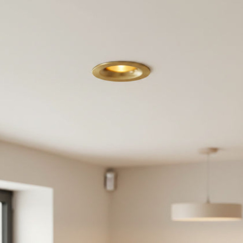 5 Watt LED Black Ceiling Recessed Downlight, Gold