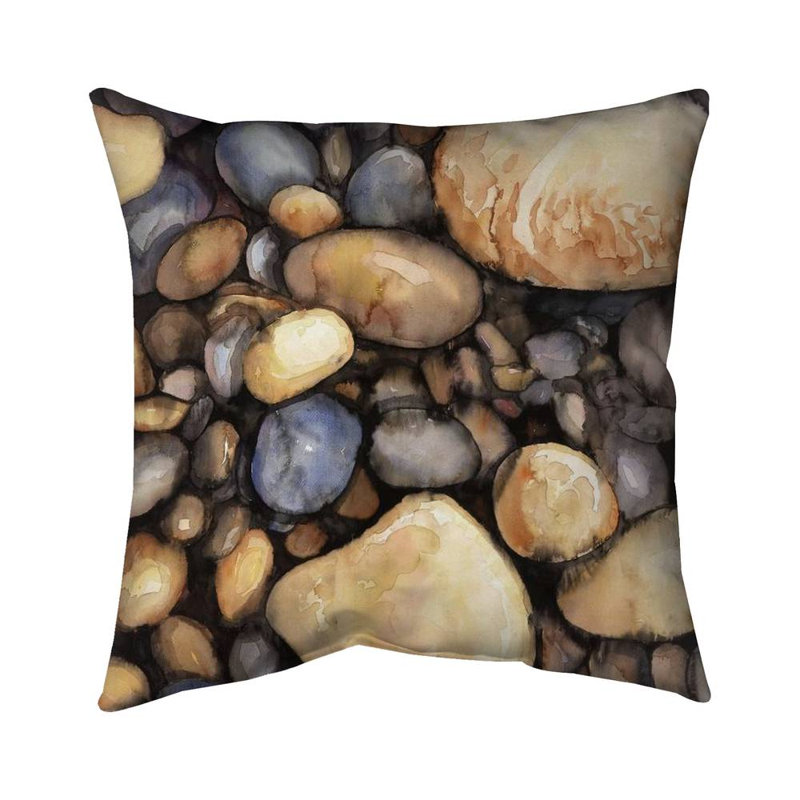 Small pebbles - 18"x18" Throw pillow cover - Poly twill - Print on demand