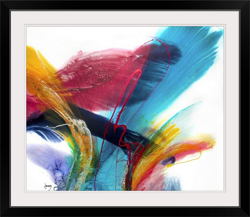 «Flourish II» par Jonas Gerard, impression, H 27 po x l 32 po x P 1 po, Cadre noir