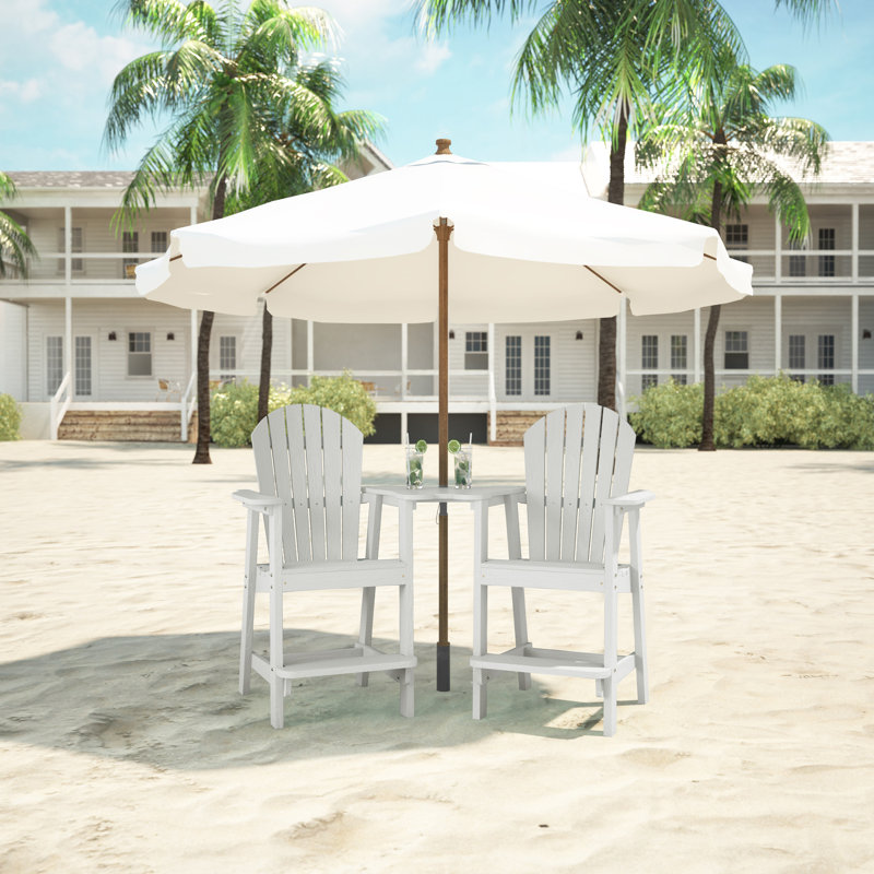 Chaise Adirondack d'extérieur en bois Bronya, Blanc