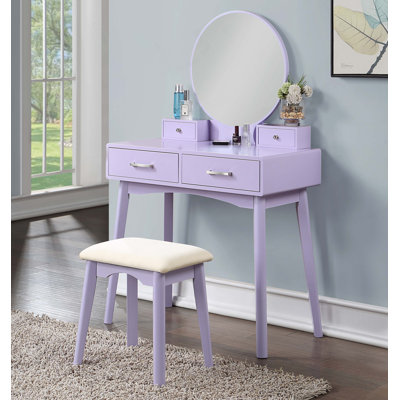 Ensemble coiffeuse et tabouret Liannon