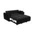 Canapé-lit convertible 3-en-1 avec dossier réglable, canapé-lit en velours moderne escamotable 65 po avec 2 pollows-721017428