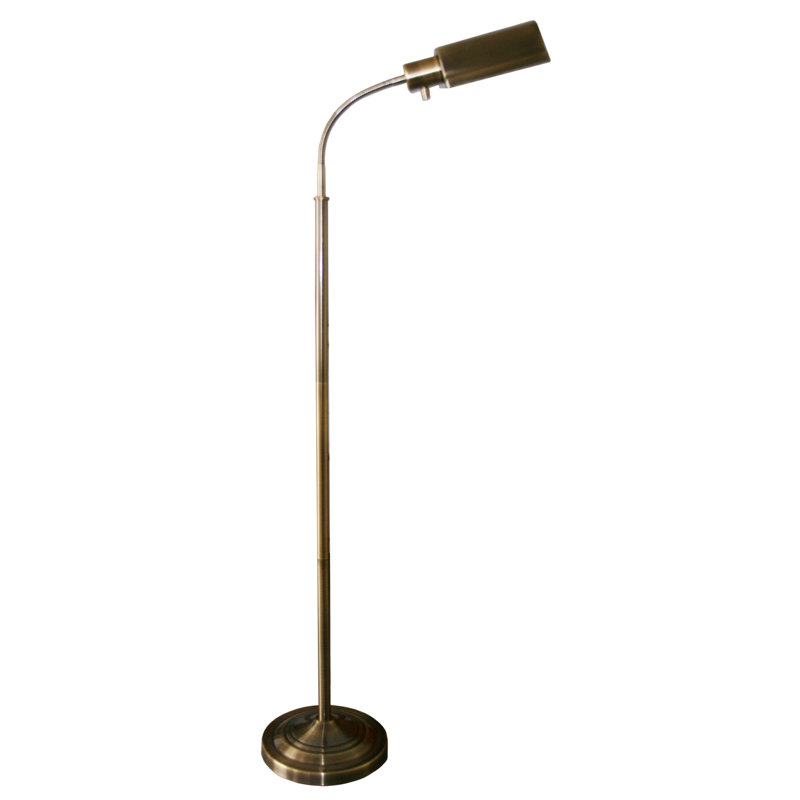 Solem 61'' LED Task Floor Lamp, Brass