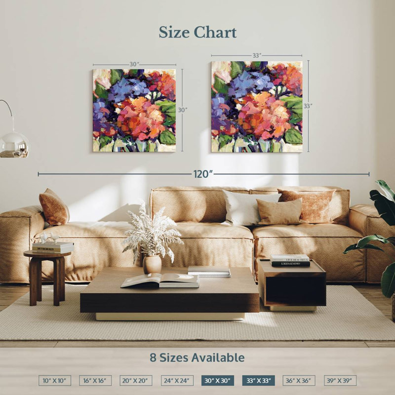 Avery Multi Hydrangeas, 30" H x 30" W