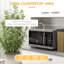 Buffet de cuisine 71 po autoportant moderne avec desserte et rangement