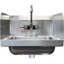 Lavabo à main mural commercial avec robinet à col de cygne et éclaboussures Express H 13 po x l 17 po x P 15 po Express KitchQuip