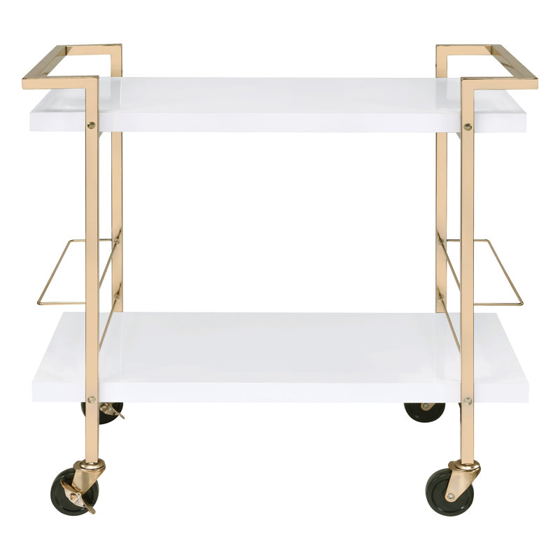 Lilea Metal Bar Cart, White