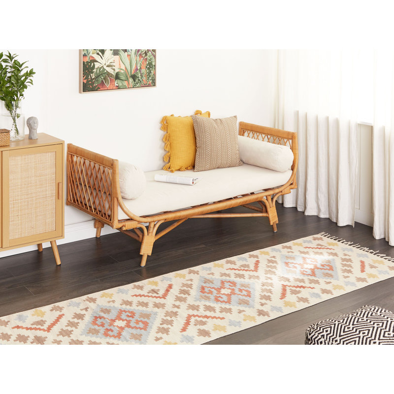 Belvedere Southwestern Cotton Hand Woven Area Rug, Runner 80 x 300cm